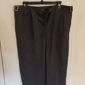 Men's Gurkha-style Dark Gray Woolen Slacks